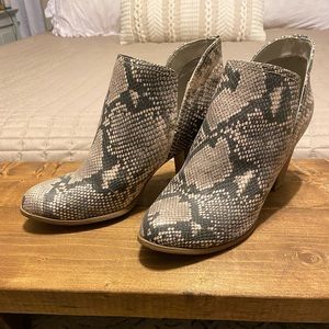 Fergalicious Snakeskin Booties